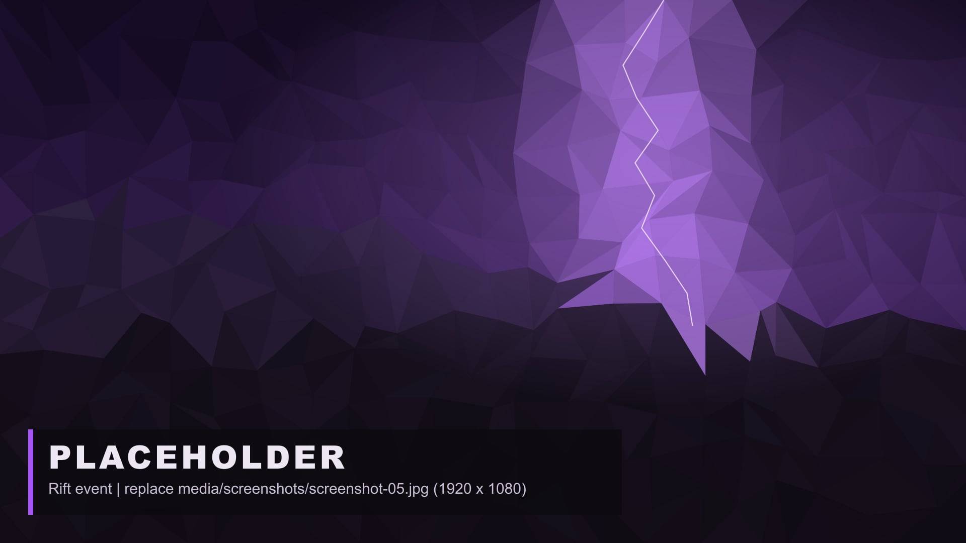 Placeholder screenshot. A rift event opening.